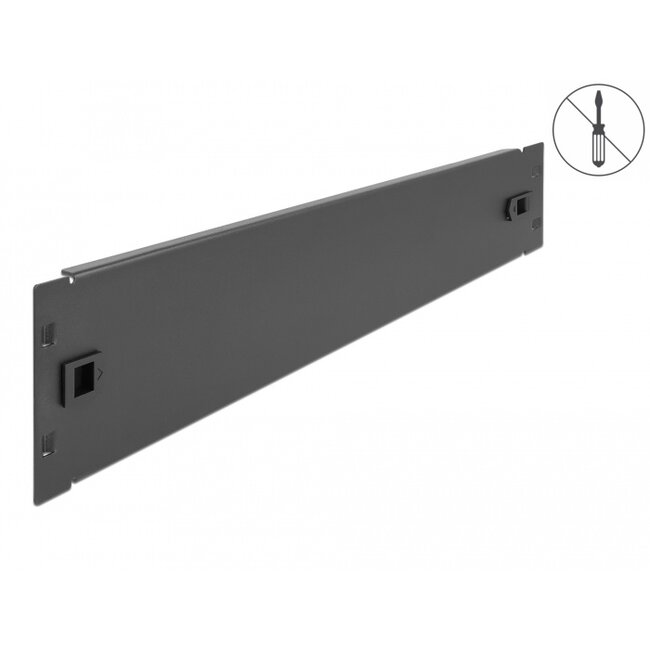 Delock 19″ Network Cabinet Blind Cover tool free 2U black