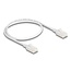 Delock RJ45 Network Cable Cat.6A plug to plug with robust latch for industrial use U/UTP Slim 0.5 m white