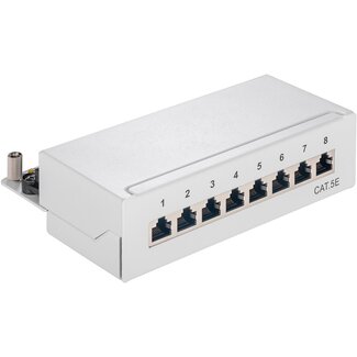 Goobay Goobay CAT 5e Mini/Desktop Patch Panel, 8 Port