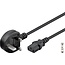Goobay UK IEC Cord, 1.8 m, Black