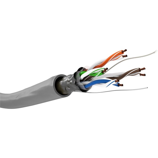 Goobay CAT 5e Network Cable, F/UTP, grey 100 m