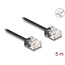 Delock RJ45 Network Cable Cat.6 UTP Ultra Slim 5 m black with short plugs