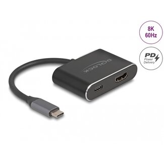 DeLOCK Delock USB Type-C™ Adapter to HDMI (DP Alt Mode) 8K with HDR and Power Delivery 100 W