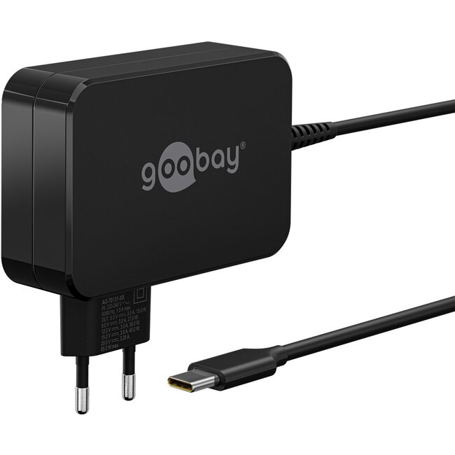 Goobay USB-C™ Charger for Laptops (65 W) Black