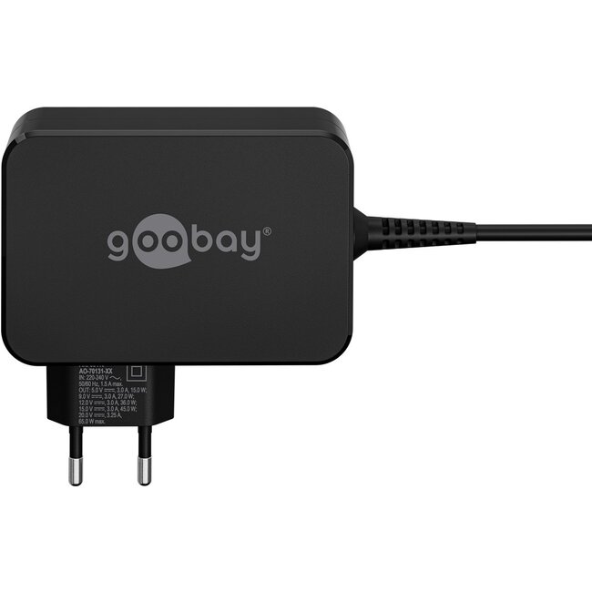 Goobay USB-C™ Charger for Laptops (65 W) Black