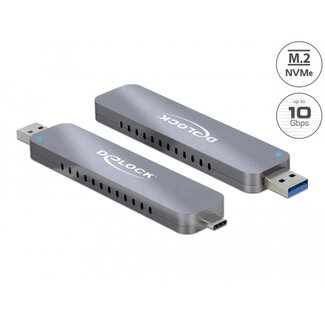 DeLOCK Delock External Enclosure for M.2 NVME PCIe SSD with USB Type-C™ and Type-A male