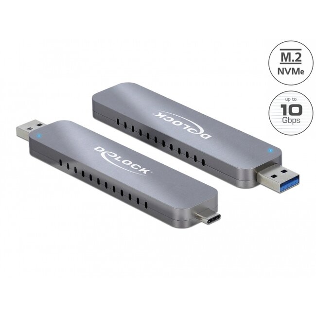Delock External Enclosure for M.2 NVME PCIe SSD with USB Type-C™ and Type-A male