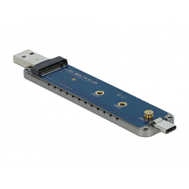 Delock External Enclosure for M.2 NVME PCIe SSD with USB Type-C™ and Type-A male