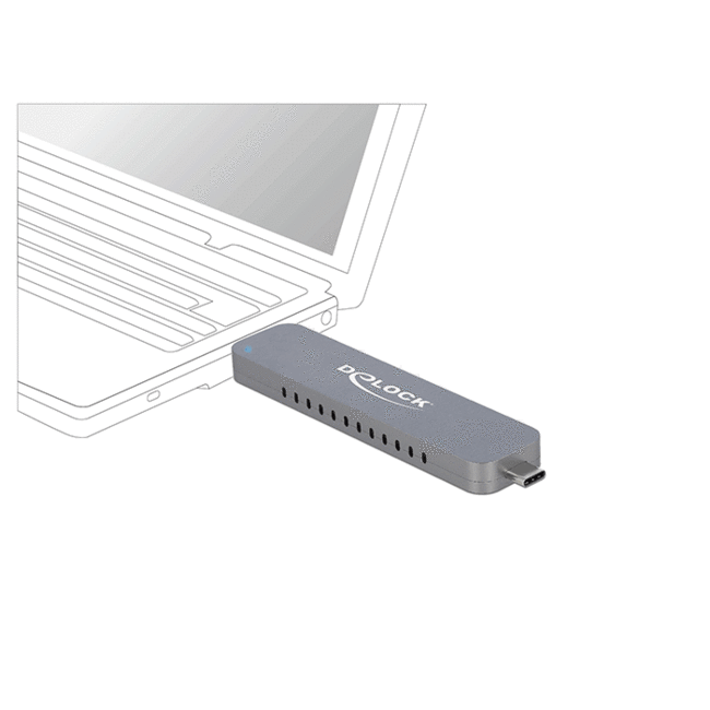 Delock External Enclosure for M.2 NVME PCIe SSD with USB Type-C™ and Type-A male