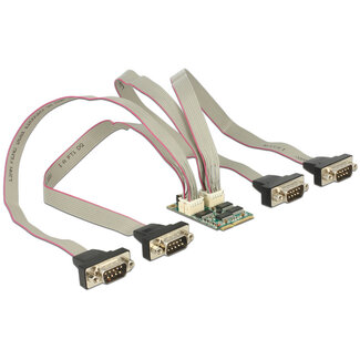 DeLOCK Delock Module MiniPCIe I/O PCIe full size 4 x Serial RS-232 with Voltage supply