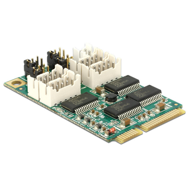 Delock Module MiniPCIe I/O PCIe full size 4 x Serial RS-232 with Voltage supply
