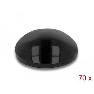 DeLOCK Delock Rubber feet round self-adhesive 8 x 3 mm 70 pieces black