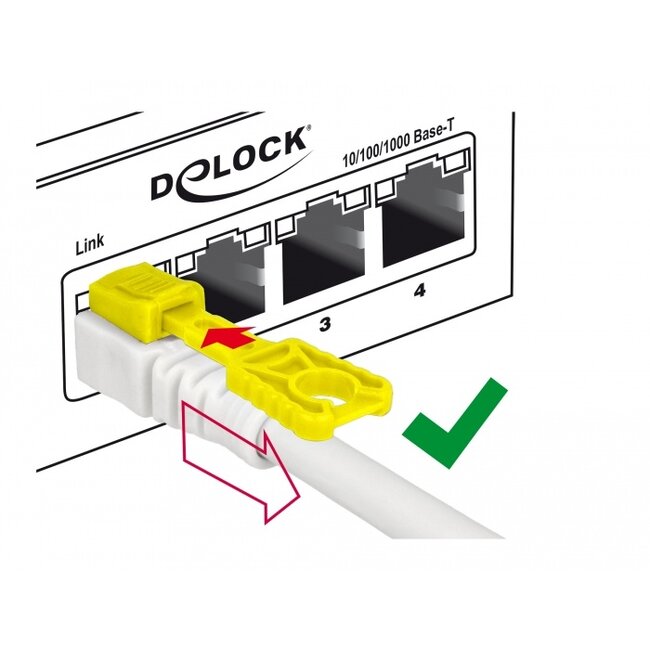 Delock Cable RJ45 Secure Cat.6A 0.5 m