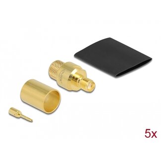 DeLOCK Delock SMA jack for crimping LMR400 with matching shrink tube