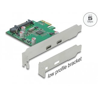 DeLOCK Delock PCI Express x1 Card to 2 x external USB 5 Gbps USB Type-C™ female