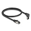 Delock RJ45 Network Cable Cat.8.1 S/FTP 90° upwards angled / straight 0.5 m black