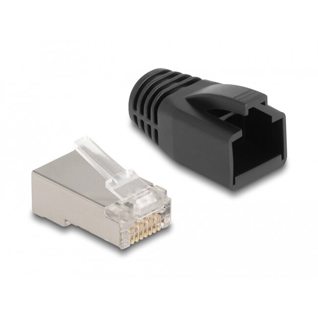 Delock RJ50 Modular plug Cat.5e with bend protection boots 25 pcs set