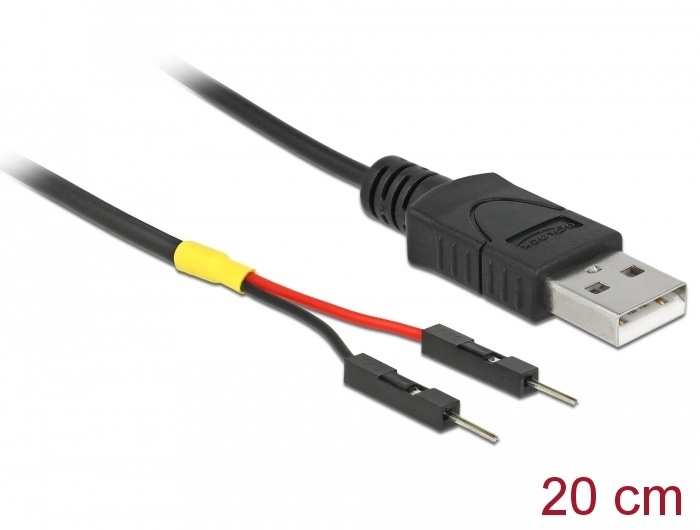DeLOCK 85401. Snoerlengte: 0,2 m, Aansluiting 1: USB A, Kleur van het product: Zwart