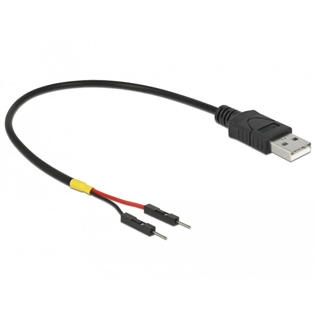 Delock USB Power Cable Type-A to 2 x pin header male separate power 20 cm