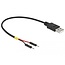 Delock USB Power Cable Type-A to 2 x pin header male separate power 20 cm