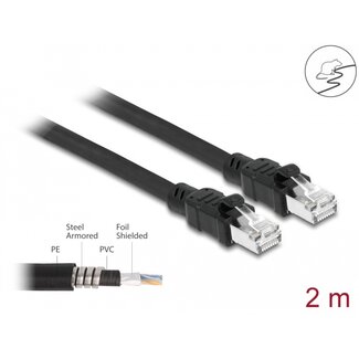 DeLOCK Delock Network cable RJ45 Cat.6A F/UTP with inner metal sheath 2 m