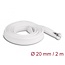 Delock Braided Sleeve with zip fastener heat-resistant 2 m x 20 mm white