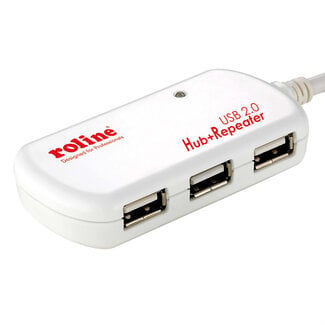 Roline ROLINE USB 2.0 4-Poorts Hub met repeater, 12 m