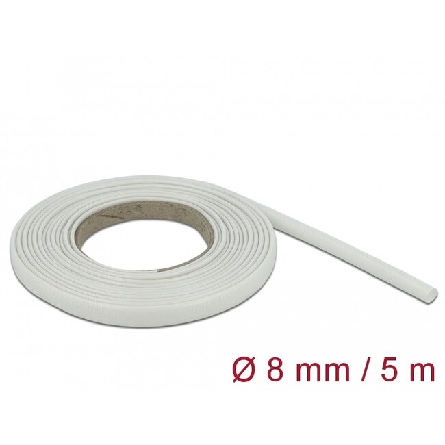 Delock Fiberglass Sleeving 5 m x 8 mm white