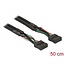 Delock Cable USB 2.0 pin header female 2.54 mm 10 pin > USB 2.0 pin header female 2.54 mm 10 pin 50 cm