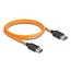 Delock USB 5 Gbps Cable USB Type-A male to USB Type-A male for tethered shooting 1 m orange