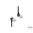 Delock RJ45 Network Cable Cat.6A S/FTP Slim 90° upwards / downwards angled 3 m black