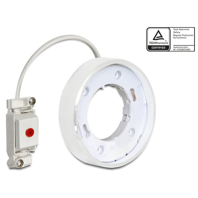 Delock Lighting GX53 surface mount base round type F white