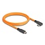 Delock USB 5 Gbps Cable USB Type-C™ male to USB Type-C™ male 90° angled for tethered shooting 1 m orange