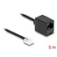 Delock Telephone Cable RJ11 plug to RJ45 jack black 5 m