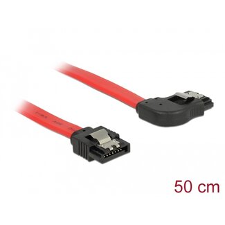 DeLOCK Delock SATA 6 Gb/s Cable straight to right angled 50 cm red
