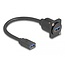 Delock D-Type USB 5 Gbps Cable Type-A female to Type-A female black 20 cm