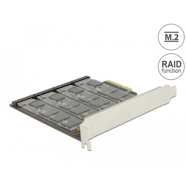 Delock PCI Express Card > 4 x internal M.2 Key B with RAID