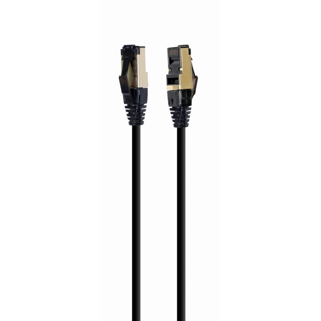 S/FTP Cat8 patchkabel LSZH, 1 m, zwart