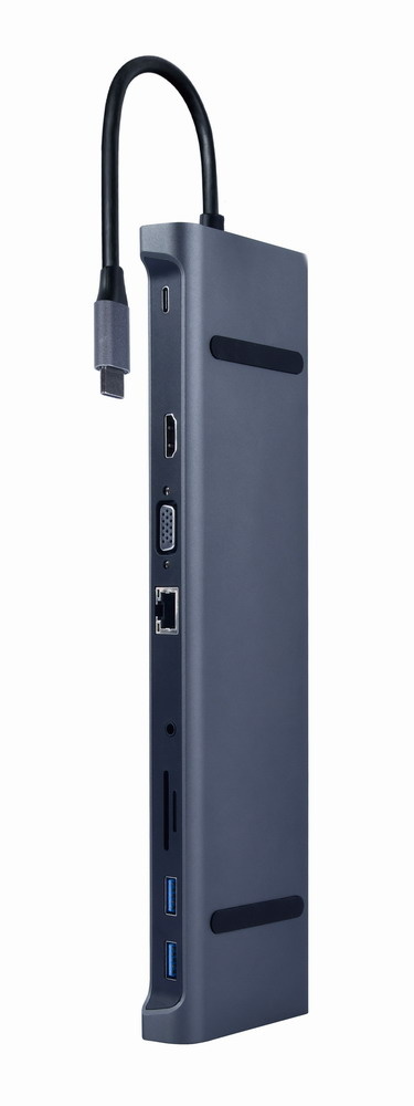 Gembird Cablexpert A-CM-COMBO10-01 - Docking station - USB-C 3.1 - VGA HDMI - GigE