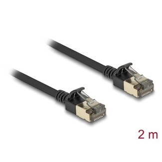 DeLOCK Delock RJ45 Network Cable Cat.8.1 F/FTP Slim Pro 2 m black
