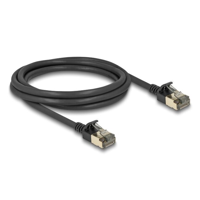 Delock RJ45 Network Cable Cat.8.1 F/FTP Slim Pro 2 m black