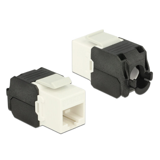 Delock Keystone Module RJ45 jack > LSA Cat.6A UTP white