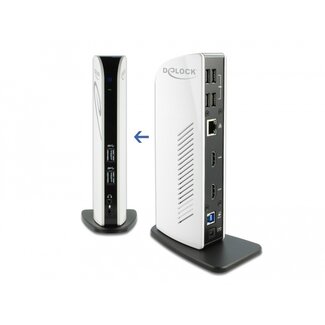 DeLOCK Delock USB Docking Station Dual HDMI Full-HD / USB 3.2 / LAN / Audio