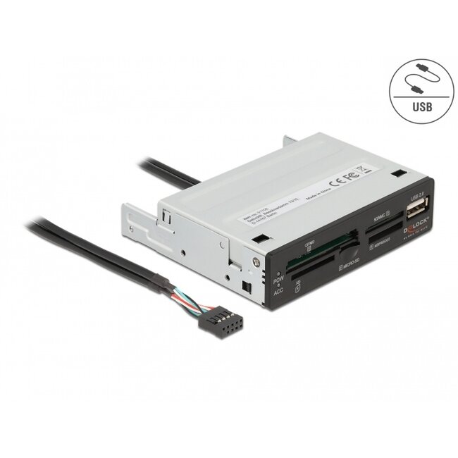 Delock 3.5″ USB 2.0 Card Reader 5 slot + 1 x USB 2.0 Type-A female