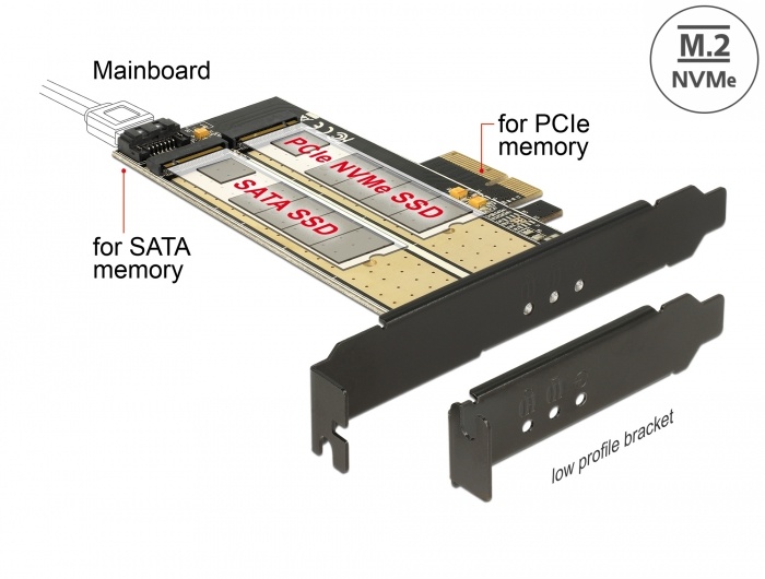DeLOCK 89630 Intern M.2, SATA interfacekaart/-adapter