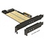 Delock PCI Express x4 Card > 1 x internal M.2 Key B + 1 x internal NVMe M.2 Key M - Low Profile Form Factor