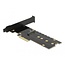 Delock PCI Express x4 Card to 1 x internal NVMe M.2 Key M with heat sink and RGB LED illumination - Low Profile Form Factor