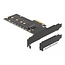 Delock PCI Express x4 Card to 1 x internal NVMe M.2 Key M with heat sink and RGB LED illumination - Low Profile Form Factor