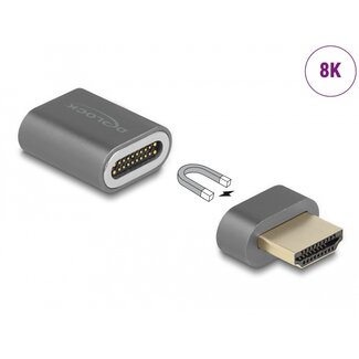 DeLOCK Delock HDMI Adapter male to female 8K 60 Hz magnetic