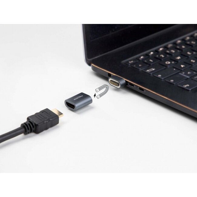 Delock HDMI Adapter male to female 8K 60 Hz magnetic